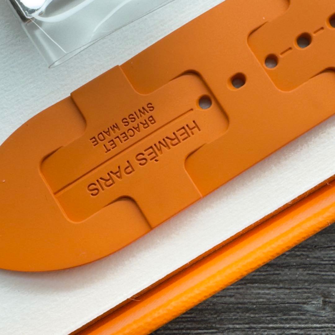 2727 ほぼ未使用　Apple Watch エルメス　キリム　オレンジ　ラバー