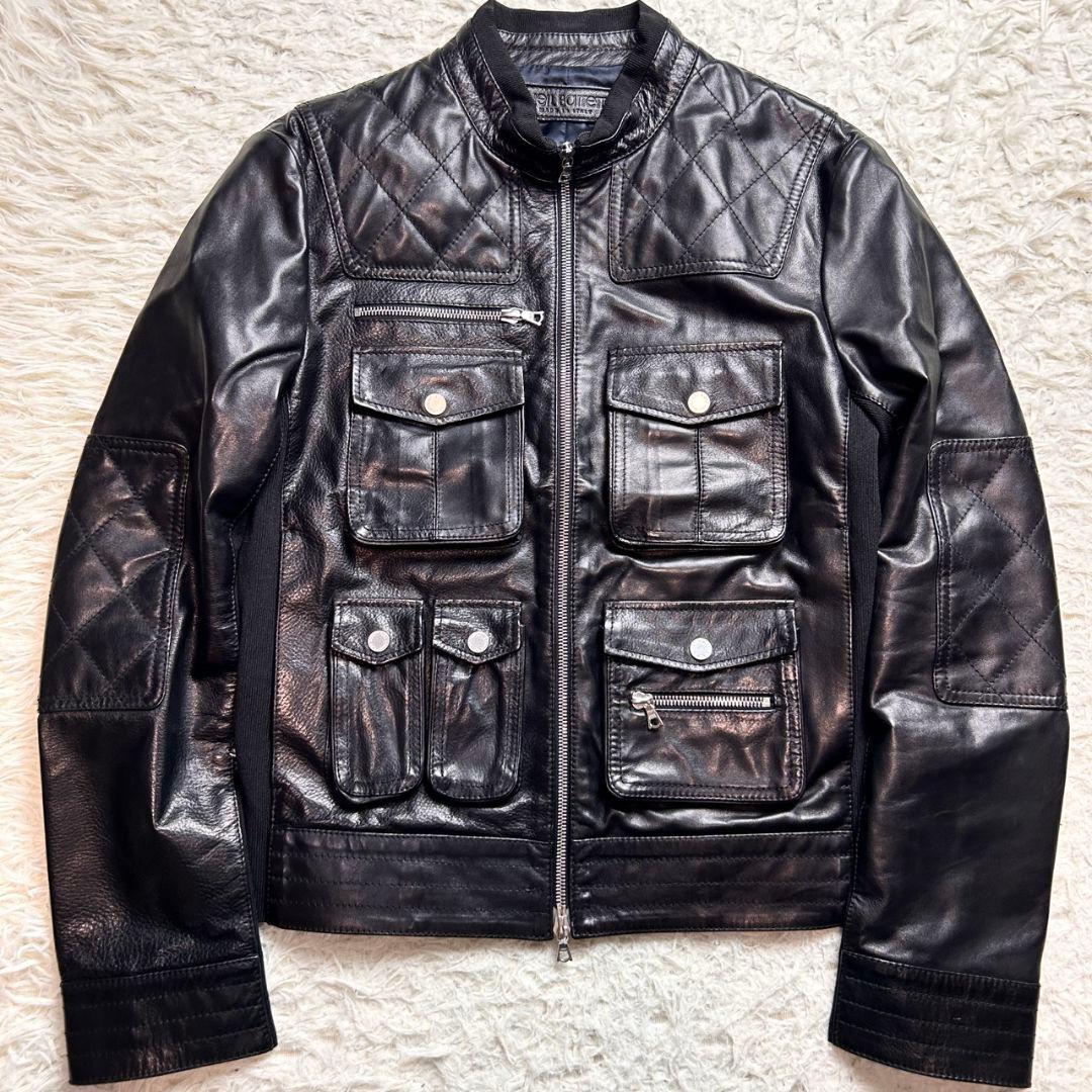 【未使用級】ニールバレット 馬革 レザー ジャケット ブラック キルティング
