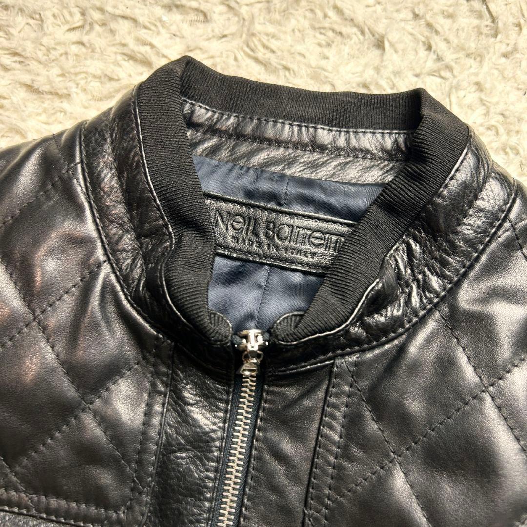 【未使用級】ニールバレット 馬革 レザー ジャケット ブラック キルティング