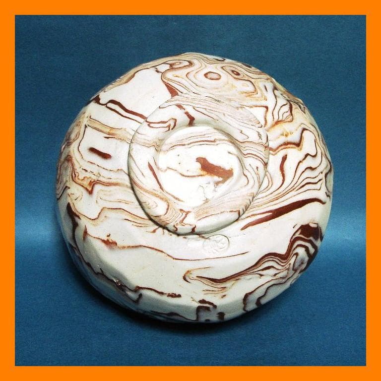 869『練上織部茶碗』　/骨董品 古美術 古玩 アンティーク