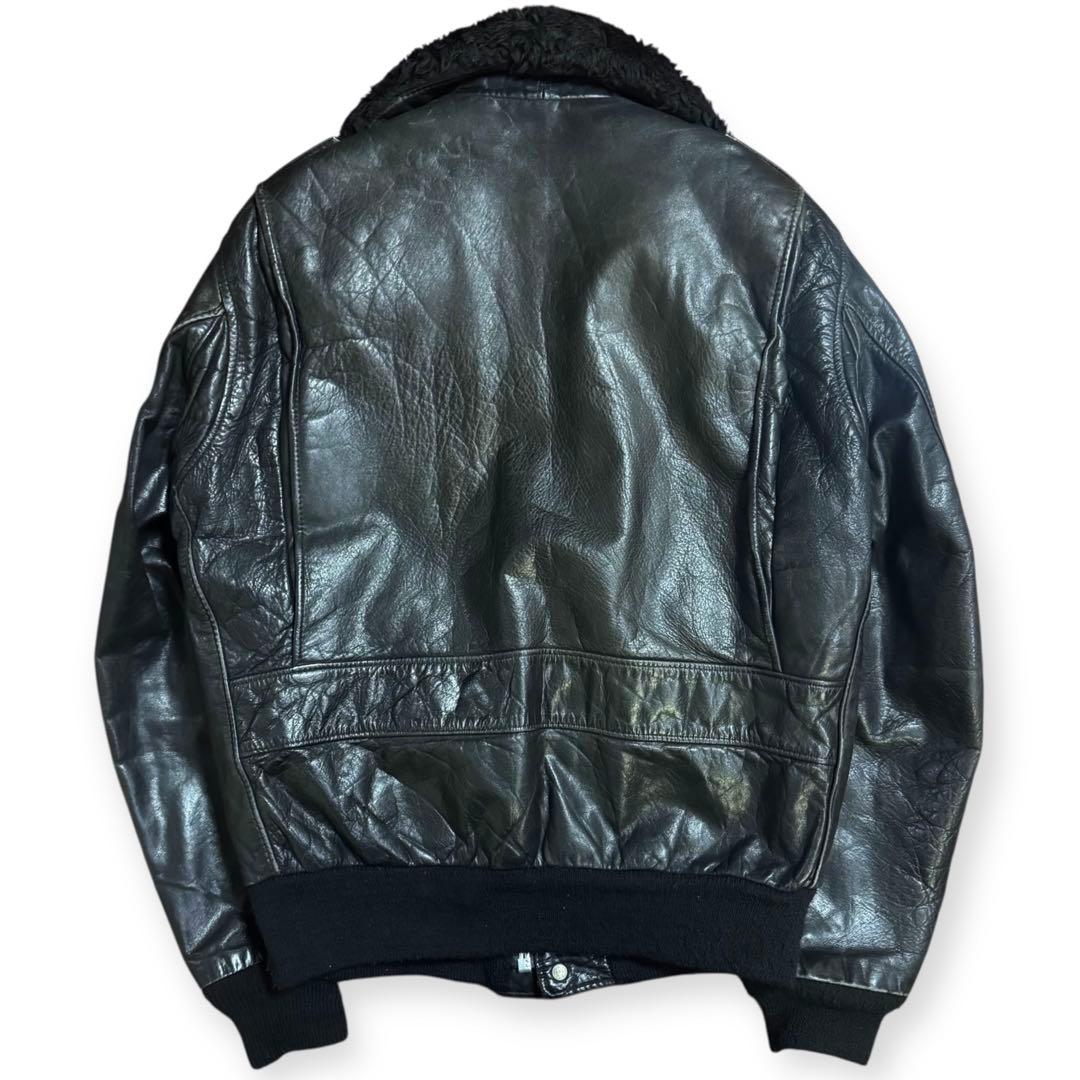 Schott 米国製 ライナー付 184SM ボア レザージャケット ブラック