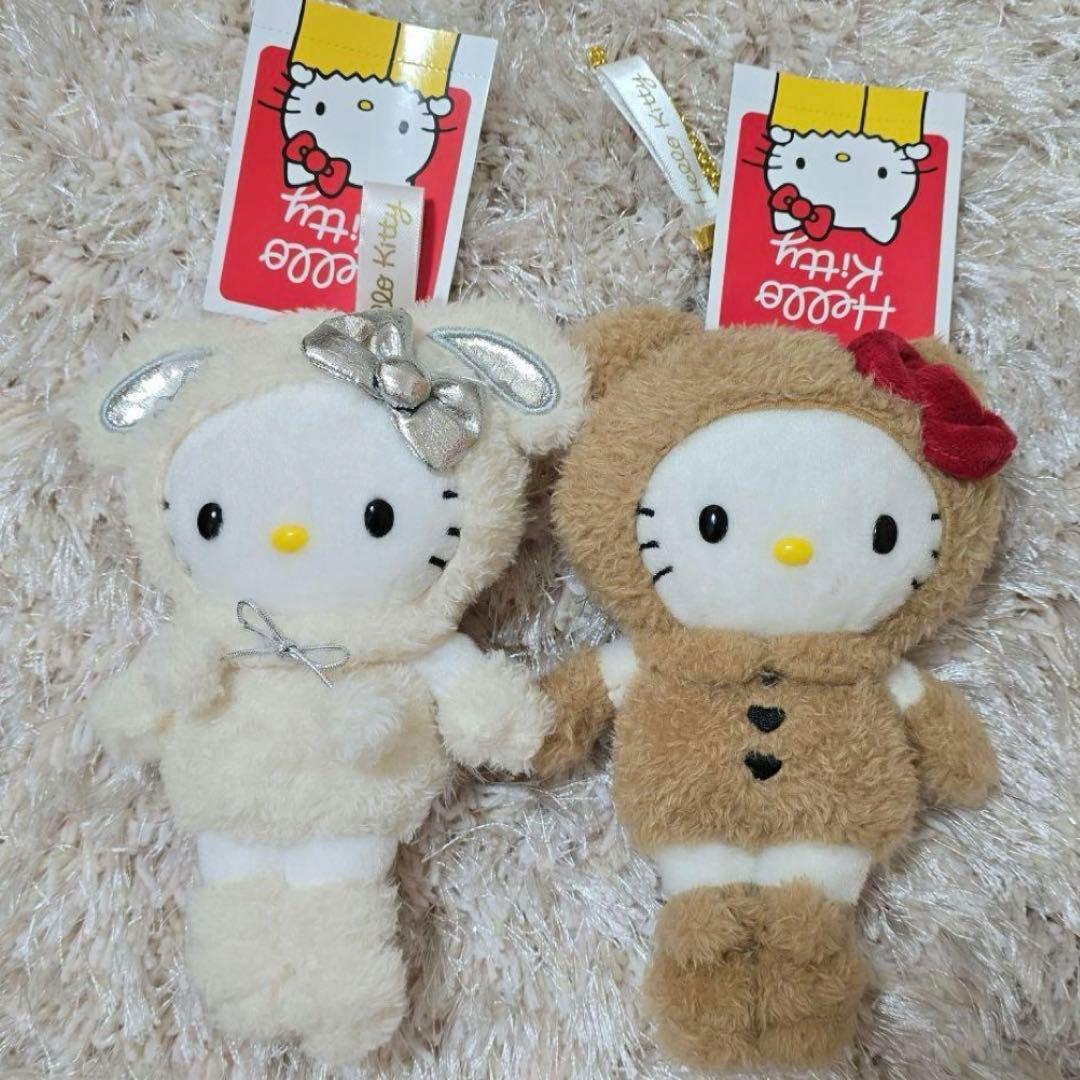 ハローキティ展　マスコットキーホルダー　雪うさぎ　くまスーツ