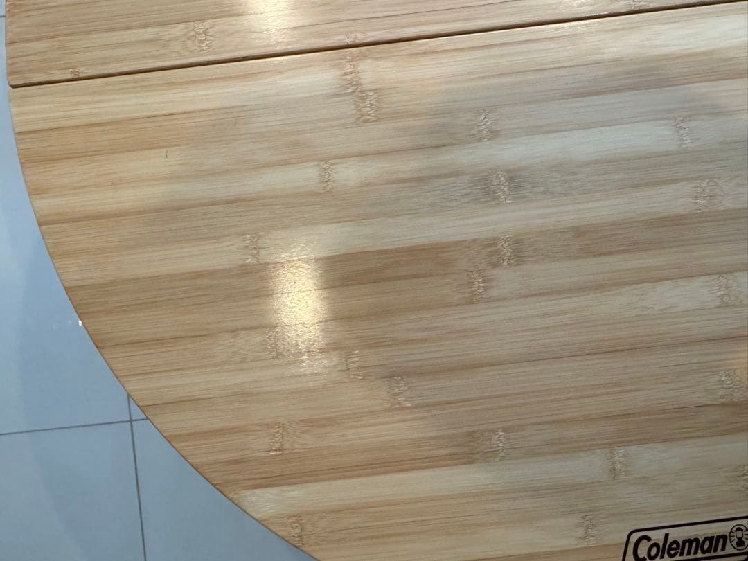 【使用少・廃盤】コールマン　コンフォートマスター　バンブーオーバルテーブル85