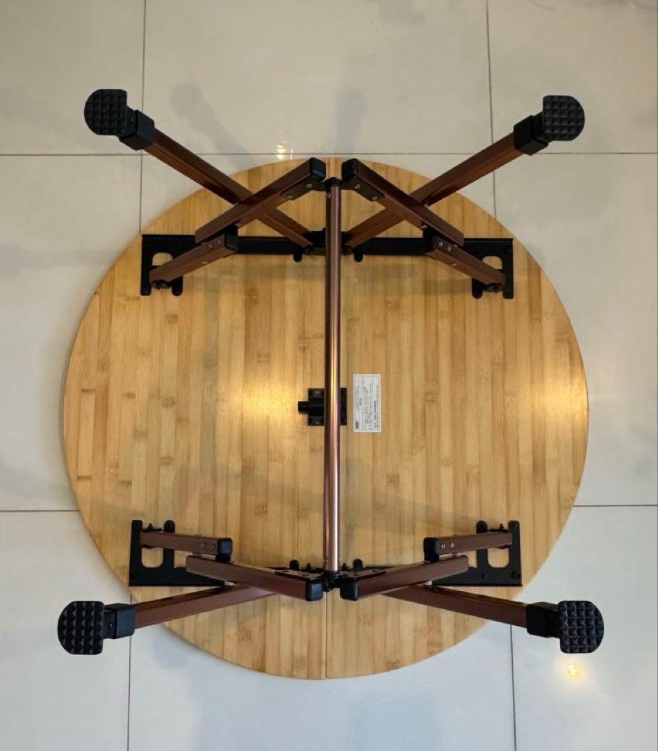 【使用少・廃盤】コールマン　コンフォートマスター　バンブーオーバルテーブル85