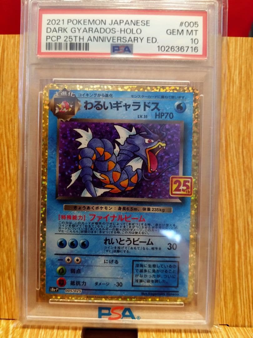 2021年 ポケモンカード ダークギャラドス-HOLO PSA10