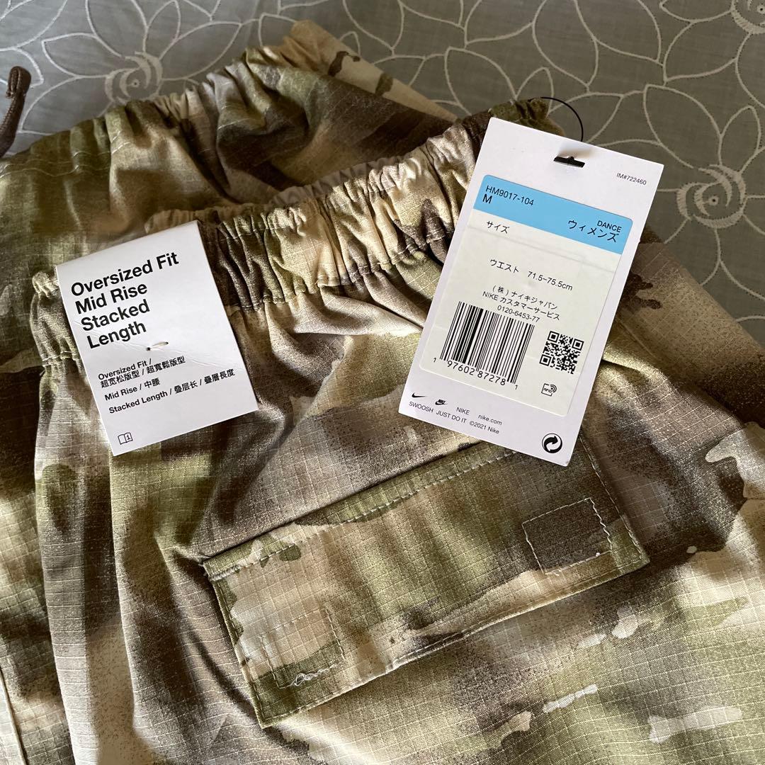 NIKEウィメンズミッドライズオーバーサイズド カモカ ーゴパンツM
