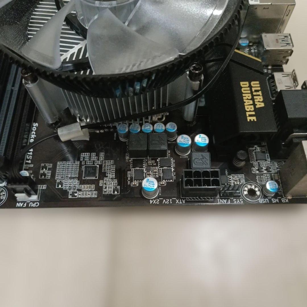 i7-7700+GA-H170M-D3H DDR3+メモリ4GB+クーラー