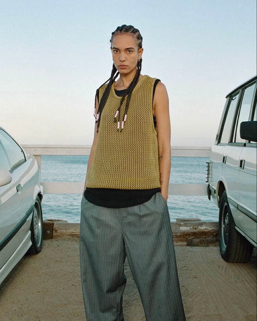 トップス stussy O'DYED MESH TANK 22ss / M