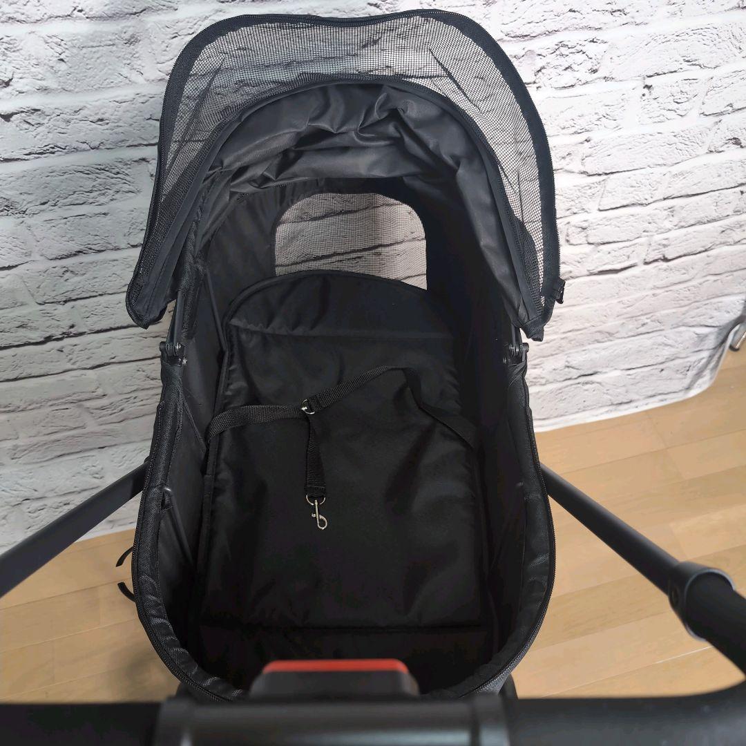 ペットカート ペットバギー 分離型 取り外し可 耐荷重20㎏ 多頭小型犬&猫 黒