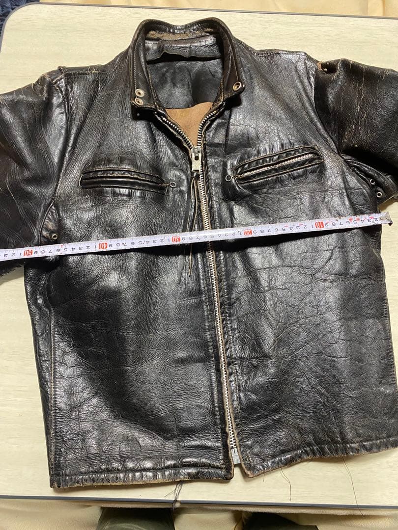 ヴィンテージホースハイド　シングルライダースジャケット