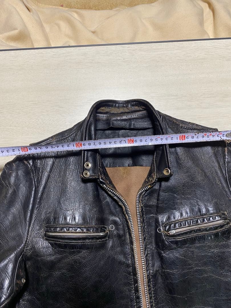 ヴィンテージホースハイド　シングルライダースジャケット