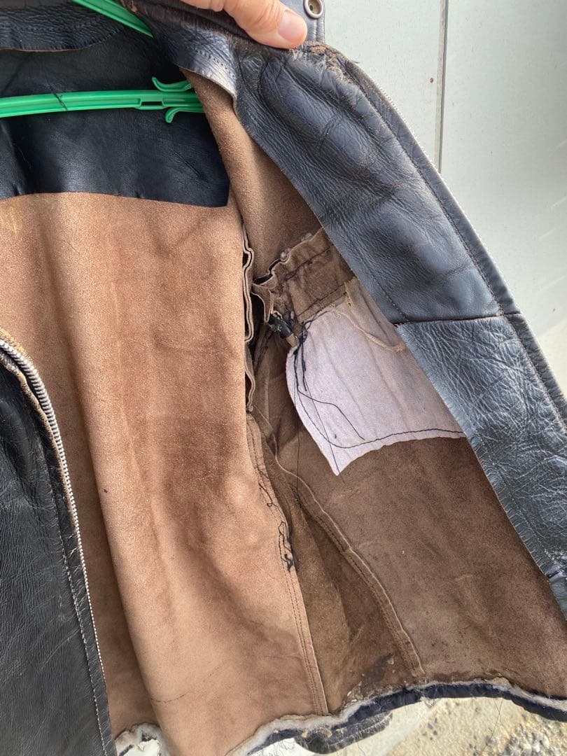ヴィンテージホースハイド　シングルライダースジャケット
