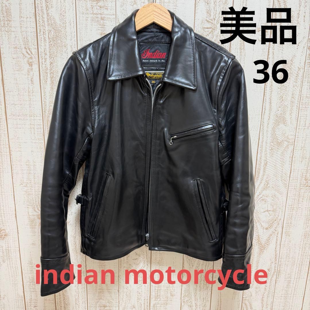 美品 インディアンモーターサイクル　馬革　シングルレザージャケット　ホースハイド