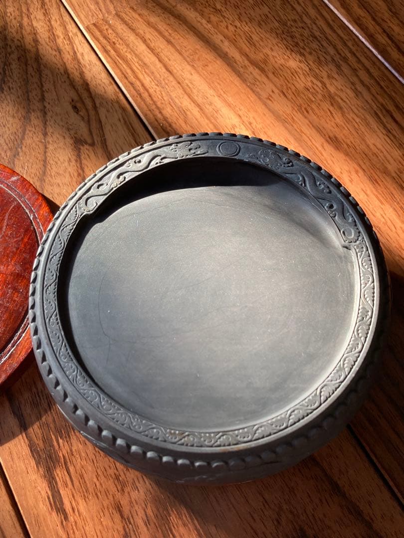 中国硯　端渓硯　端渓　火捺　太鼓硯 水厳　水岩　文房四宝