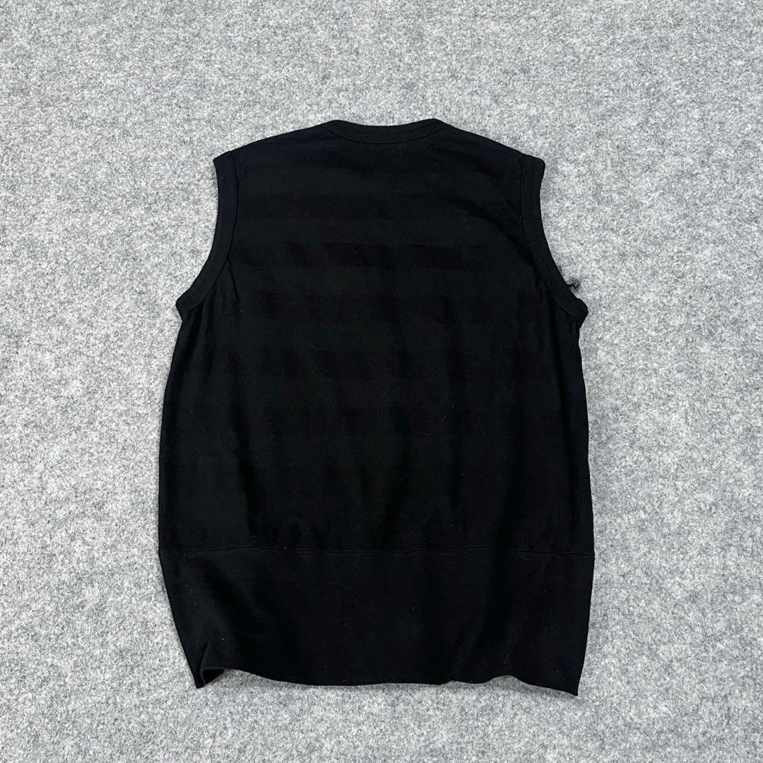 トリココムデギャルソン：希少【12個のビジュ×シャドウ•ボーダー】タンクトップ