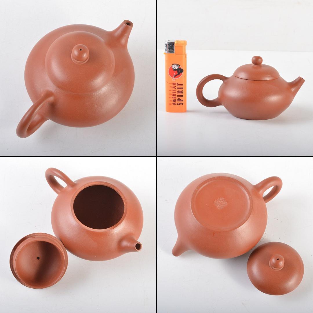 中国　紫砂　朱泥　急須　茶壷　在銘　V　R5600