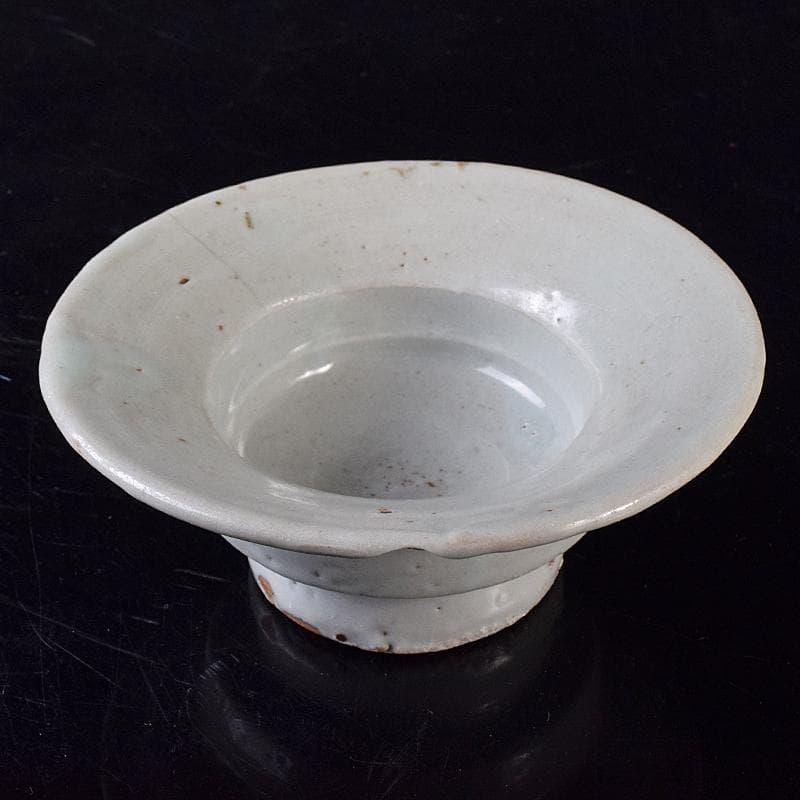 朝鮮美術　李朝　高麗白磁　盃台　杯台　V　R7972