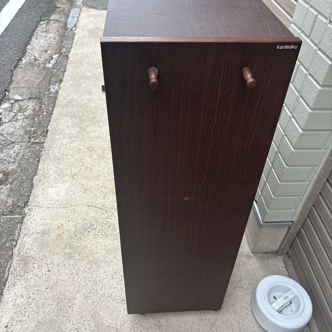 カリモク　ワゴン　飾り棚　オーク材　サイドボード　シェルフ　北欧