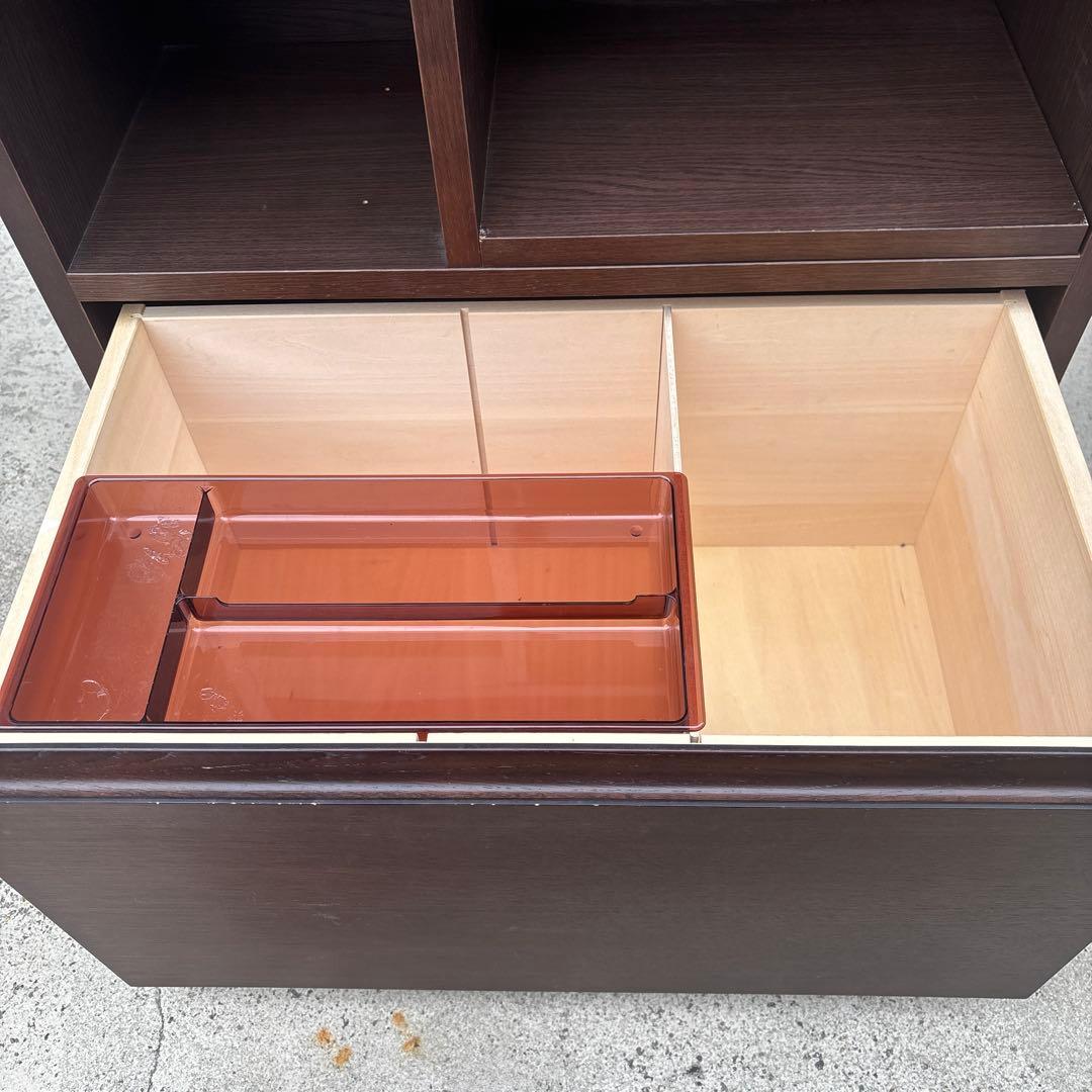 カリモク　ワゴン　飾り棚　オーク材　サイドボード　シェルフ　北欧