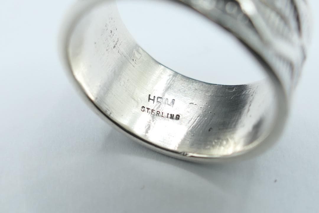 美品　22号　ナバホ　ヘンリーマリアーノ　スタンプワーク　リング　指輪