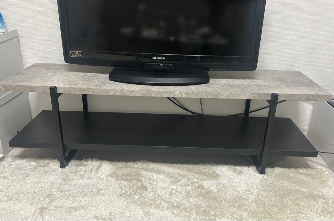 テレビ台 テレビボード　幅120cm グレーストーン×ブラック【専用】