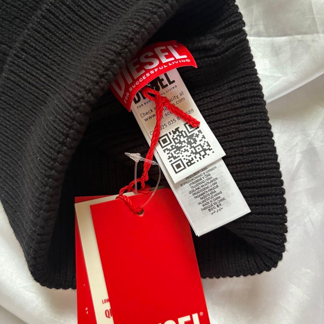 大人気 売り切れ前に！ DIESEL ブラック ニット帽 新品タグ付き