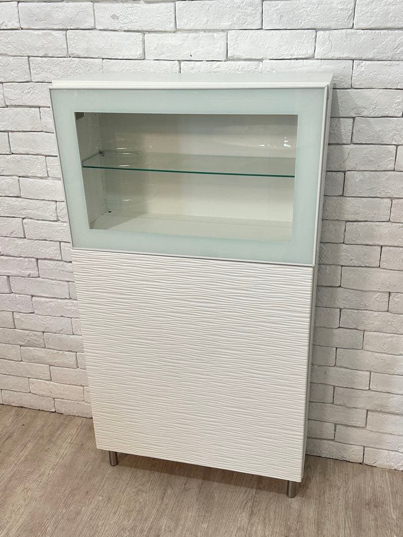 A 【東京都内23区配送無料】棚　収納　陳列　リビング　キッチン　食器棚　ガラス