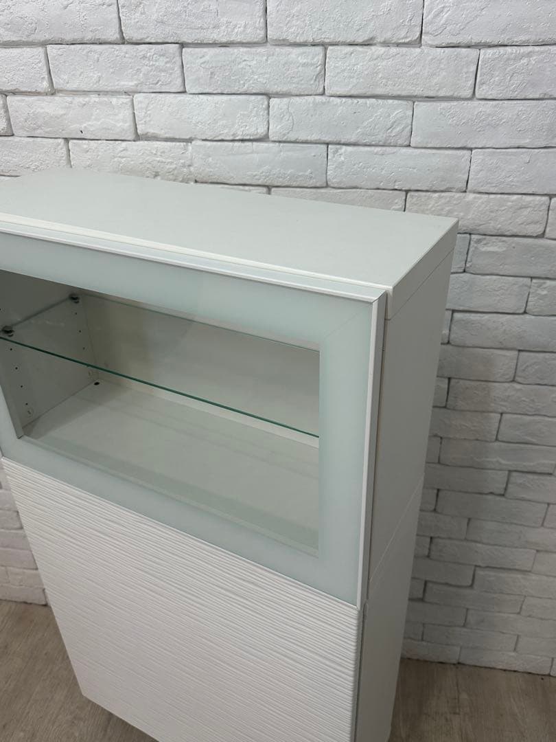 A 【東京都内23区配送無料】棚　収納　陳列　リビング　キッチン　食器棚　ガラス