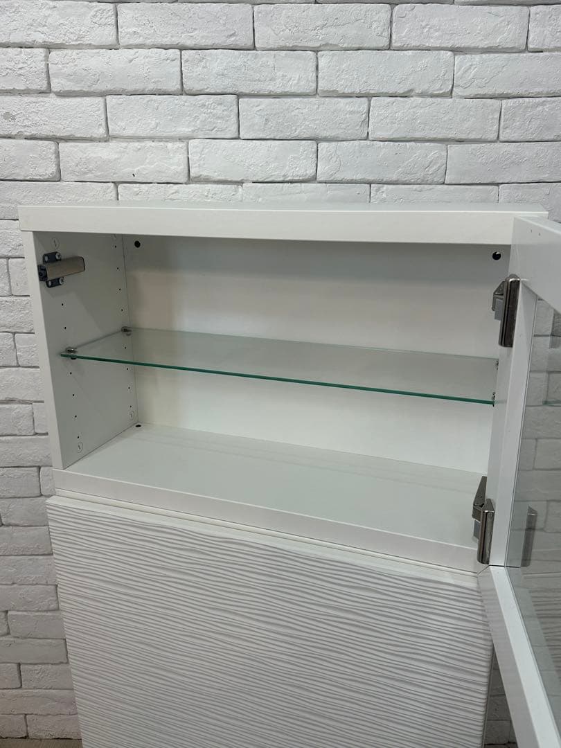 A 【東京都内23区配送無料】棚　収納　陳列　リビング　キッチン　食器棚　ガラス