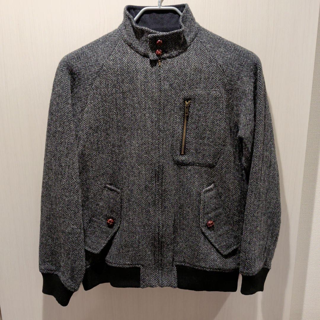 ヘリンボーンクラブ　ハリスツイードジャケット