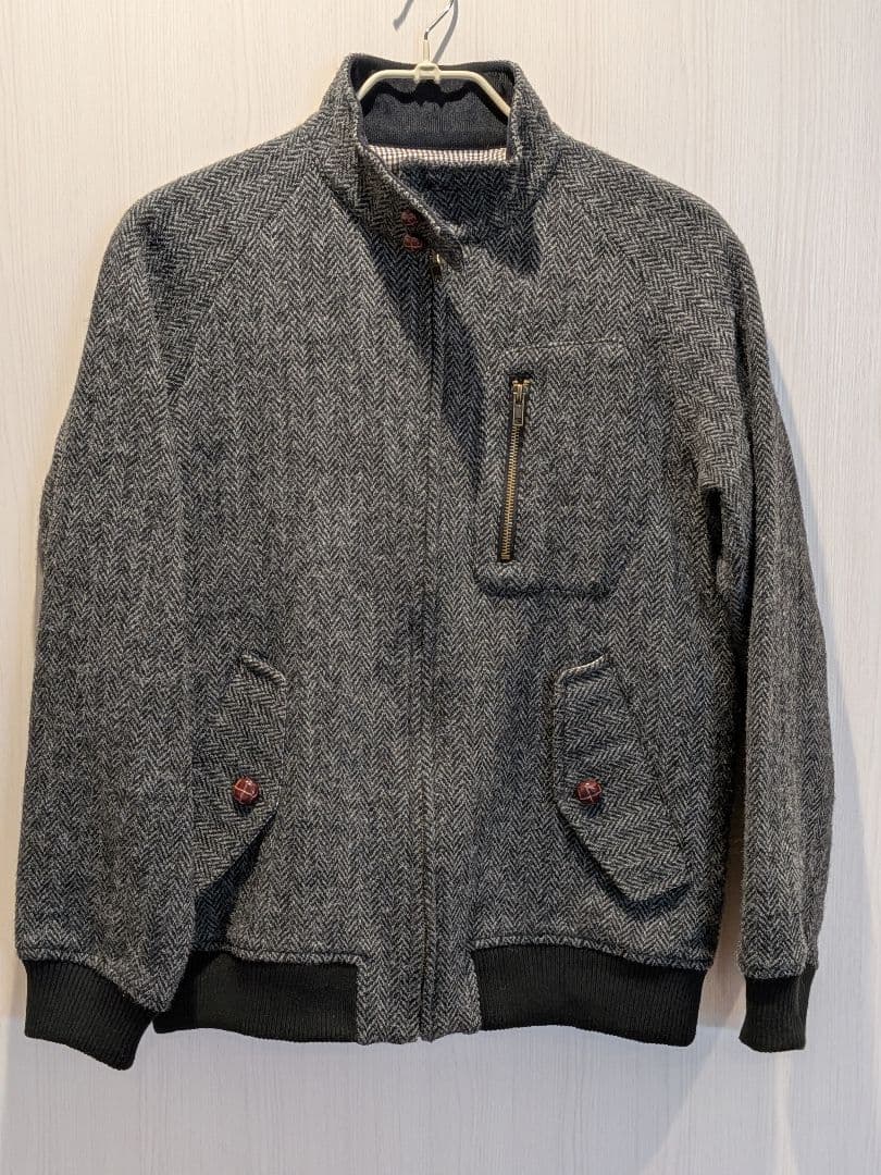 ヘリンボーンクラブ　ハリスツイードジャケット