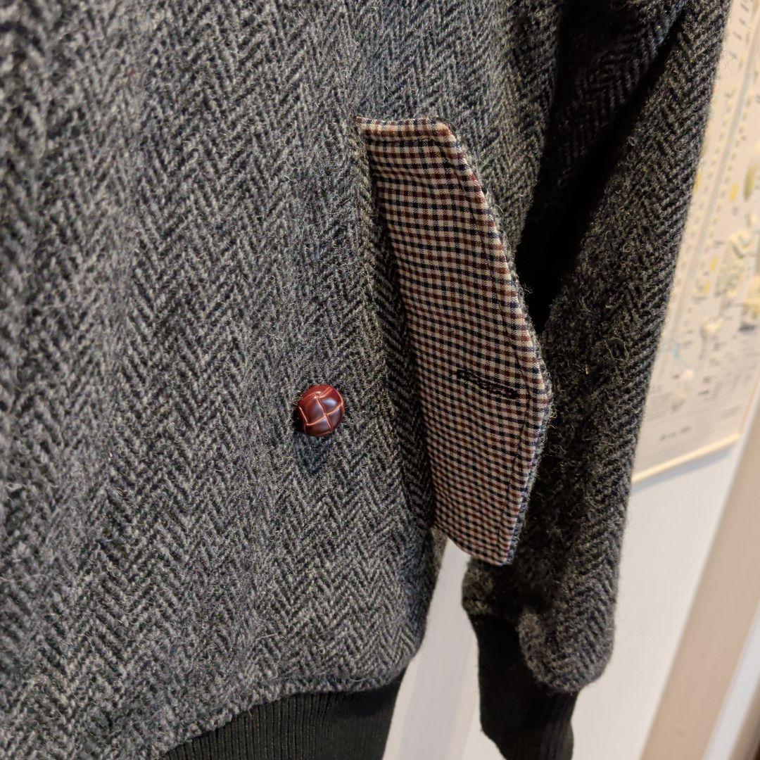 ヘリンボーンクラブ　ハリスツイードジャケット