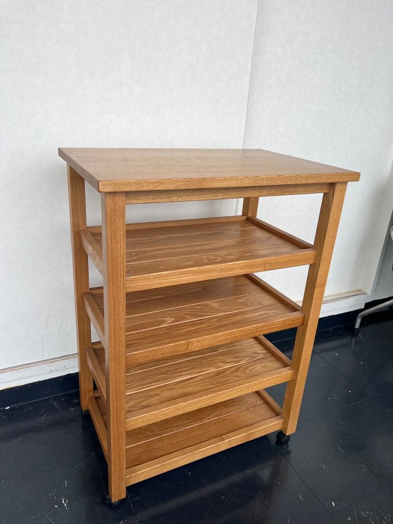木製テーブルワゴン　タモ材