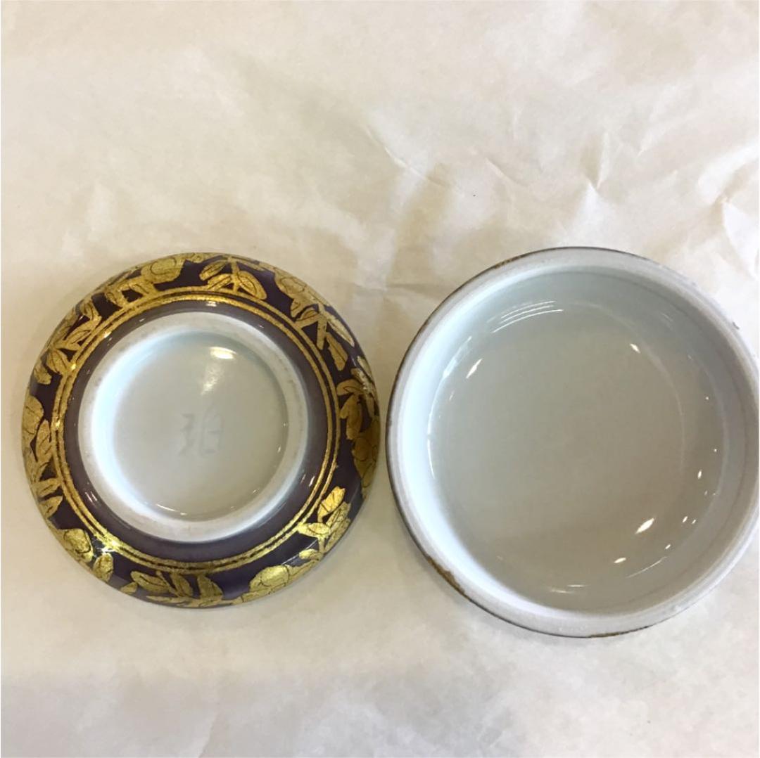 【茶道具】金襴手香合 小野珀子作