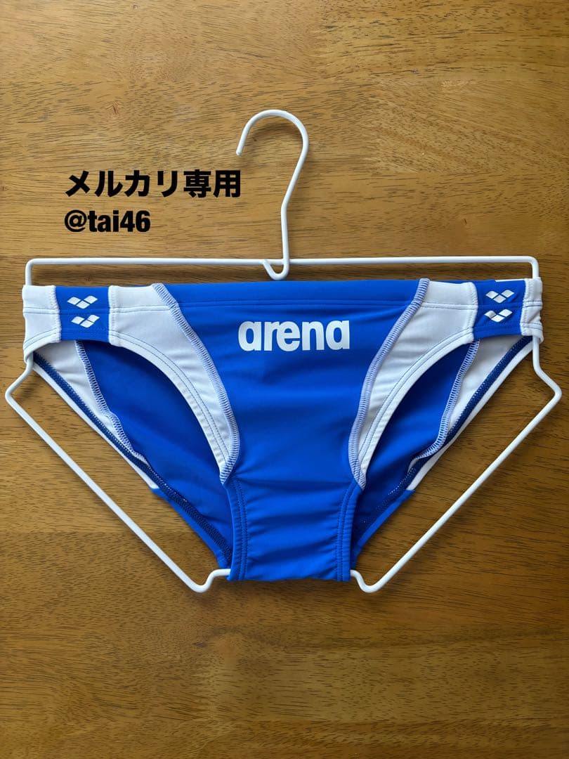 arena (アリーナ)競泳水着 ブルー×ホワイト　Vパン・競パン　L