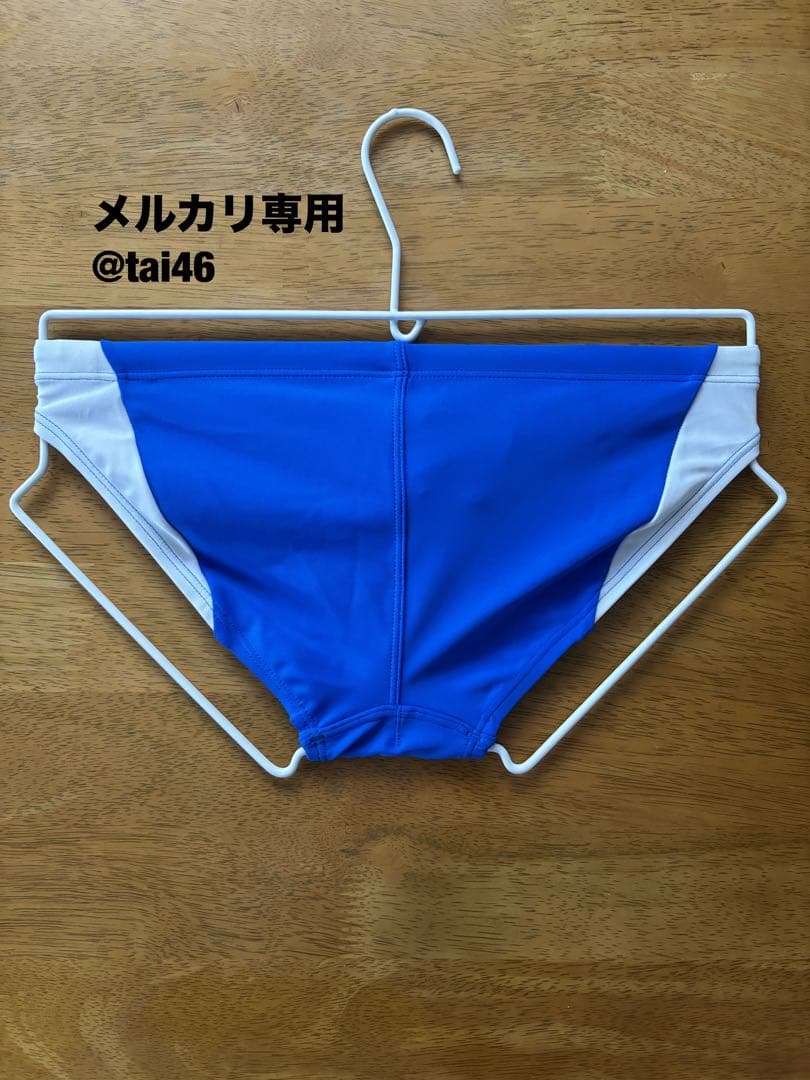 arena (アリーナ)競泳水着 ブルー×ホワイト　Vパン・競パン　L