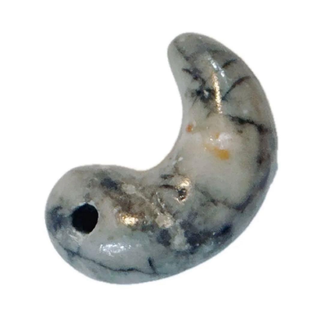 勾玉　古墳時代　縄文時代　古美術　貴重　グレー系30×17×10mm 土出