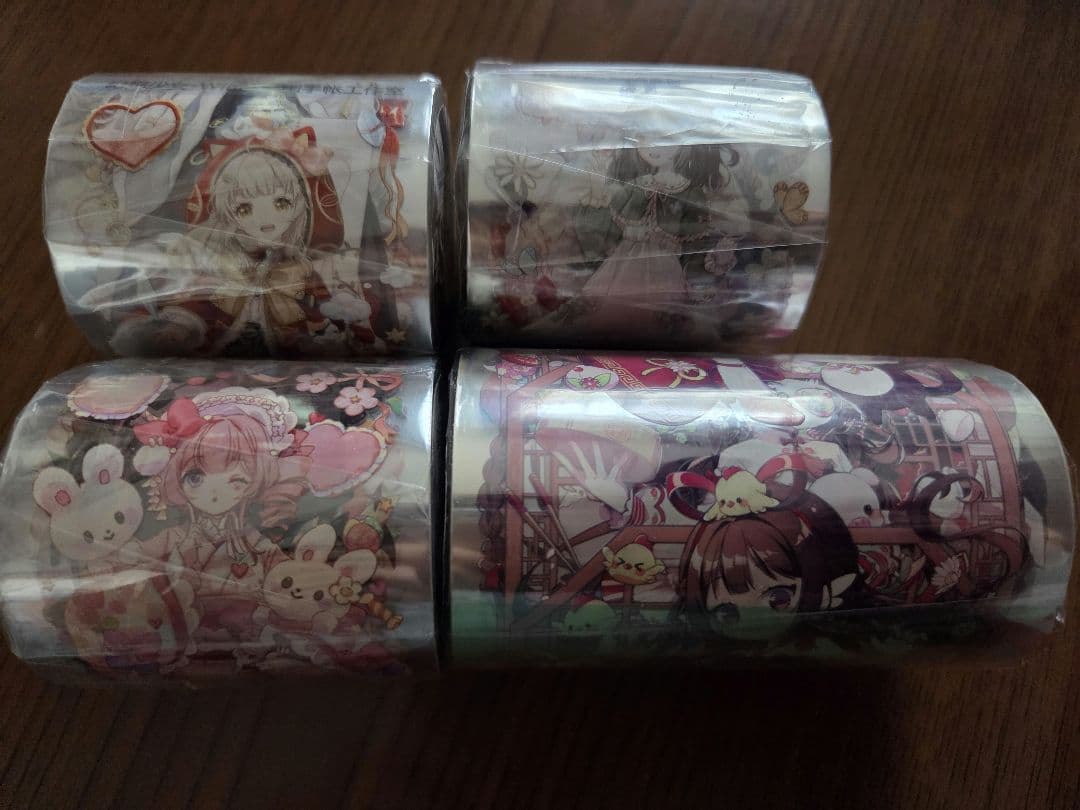 すず　海外マスキングテープ　マステ　セット　人物　4巻　10m巻