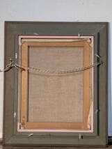 【真作】絵画　油彩6号　アーチのある街角風景　都市の小路と緑の丘　Y177