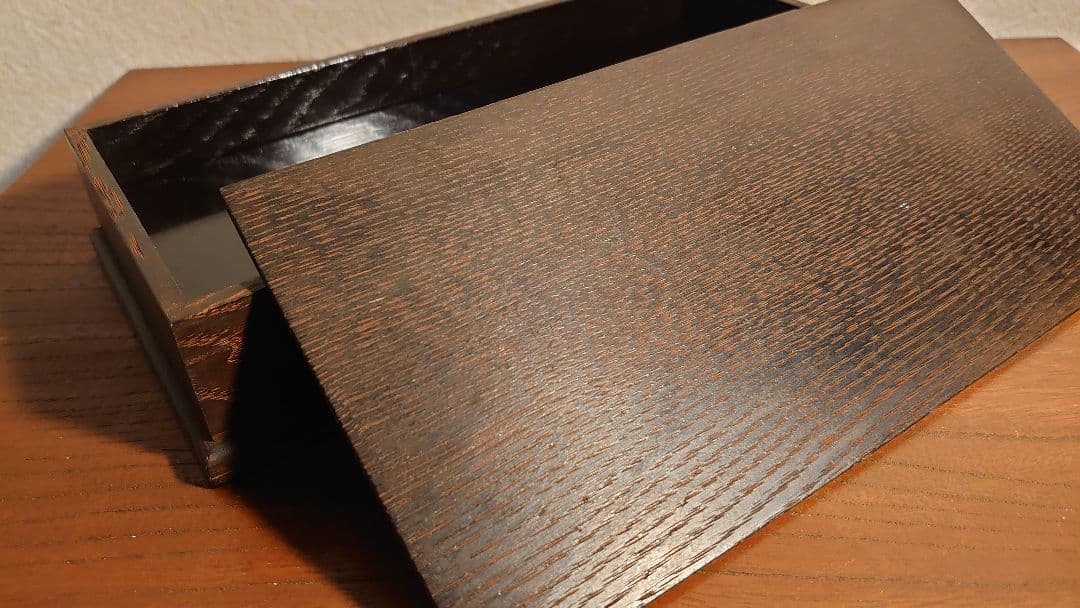 硯箱　時代箱　欅　欅製　アンティーク硯箱　蔵出し　１客