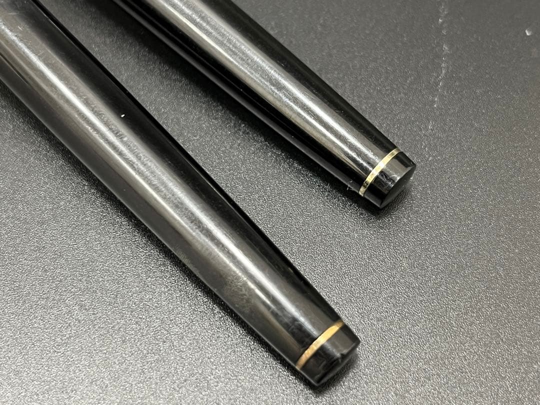 【ペン先18K】PLATINUM万年筆 太字2点セットブラック/ゴールド