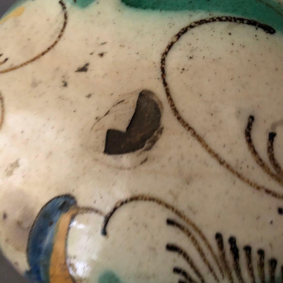 スペイン骨董　エル・ブエンタ・デル・アルゾビス窯　片手壺、水差し　アンティーク