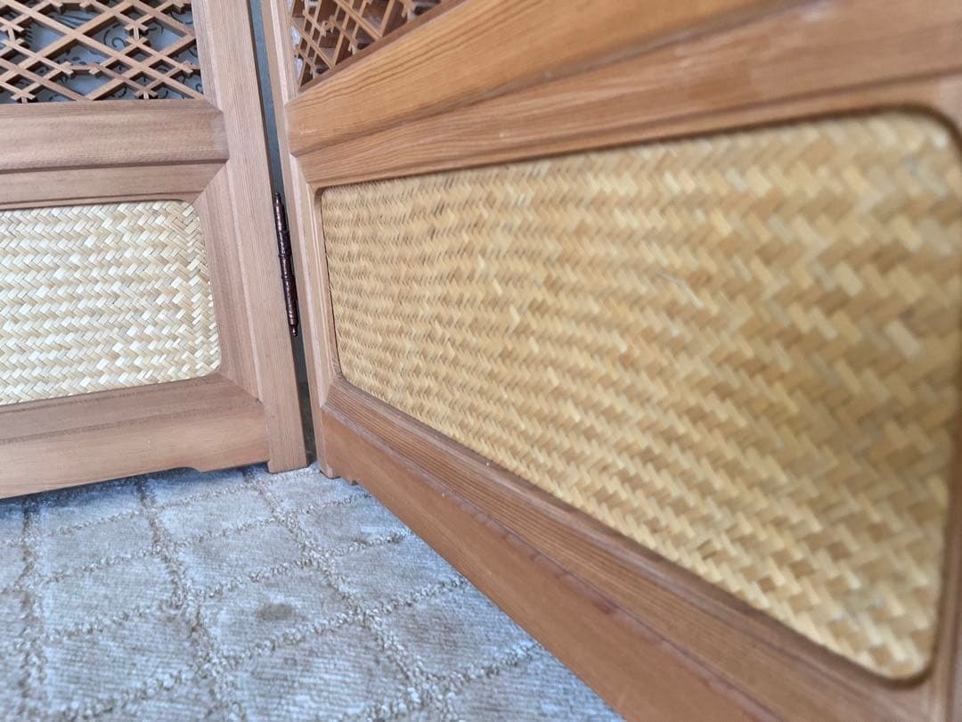 【中古】組子　組子細工　衝立　ついたて　パーテーション