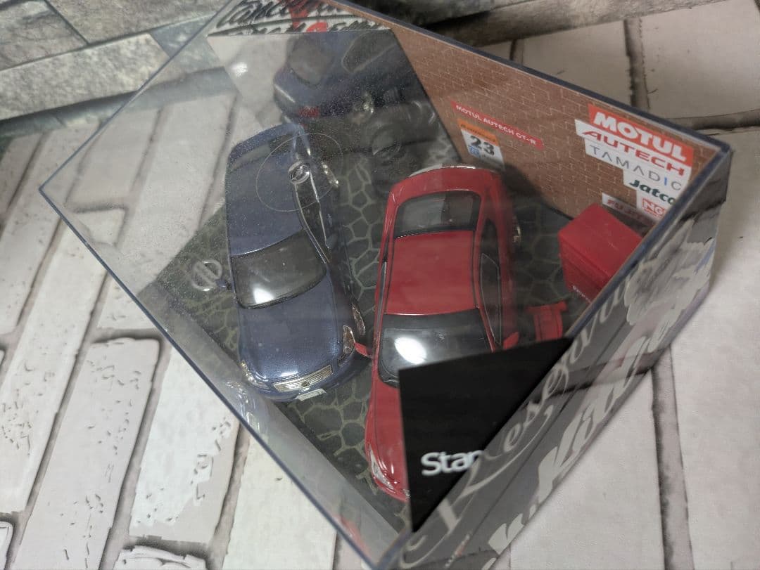 1/43 V36スカイライン クーペ+セダン+ジオラマケース 改造ミニカー
