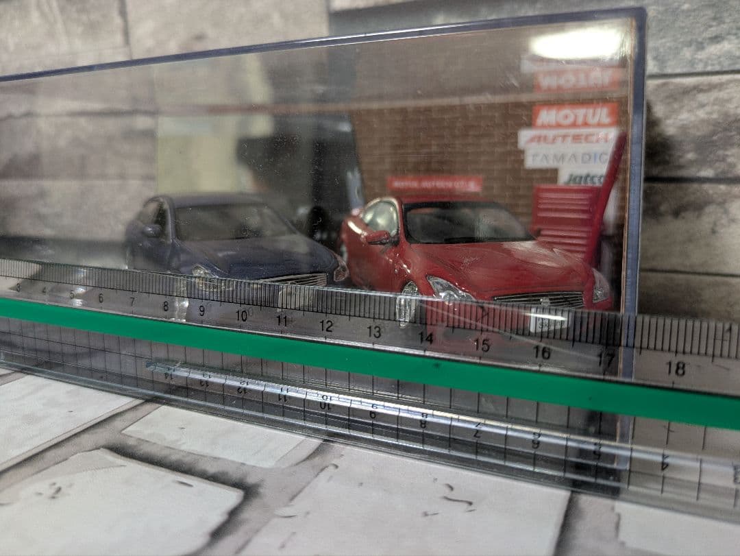 1/43 V36スカイライン クーペ+セダン+ジオラマケース 改造ミニカー