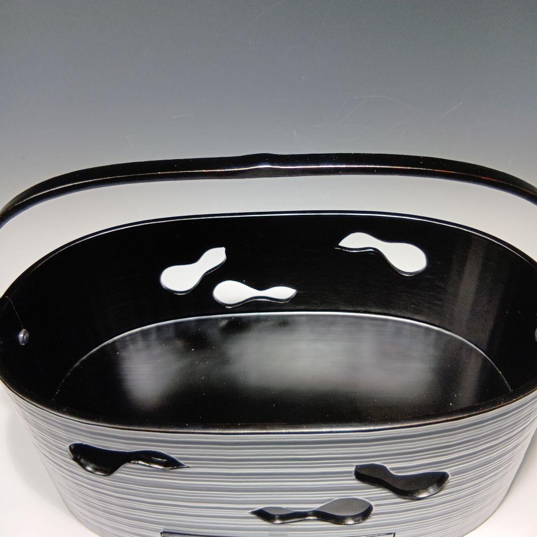 最後値下げ茶道具　六瓢莨盆(鵬雲斉好)一閑塗　 平安満樹作　共箱　美品