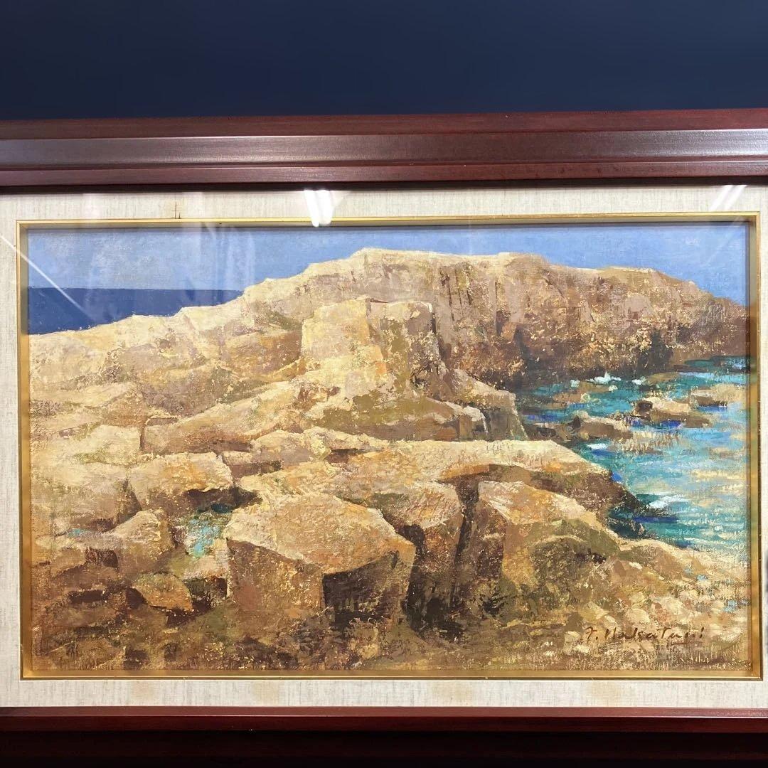 油彩　中谷泰「磯岩1 M10号」