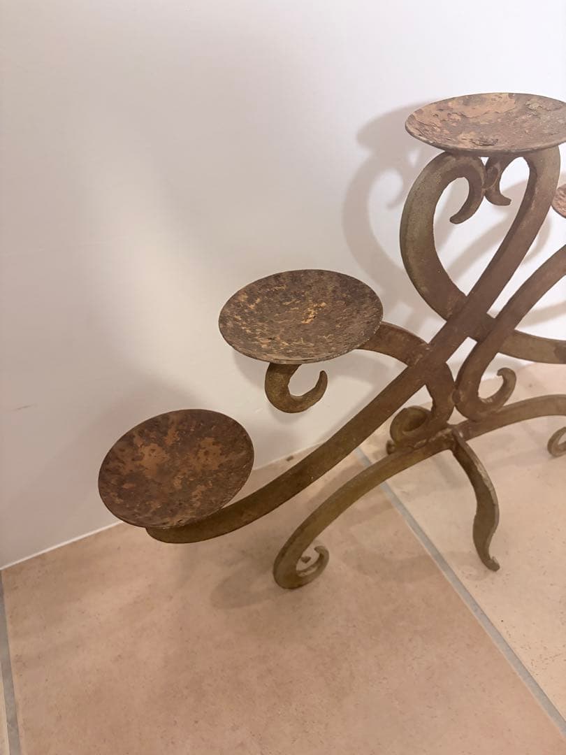 アンティークキャンドルスタンド 5灯 ヨーロッパブロカント　鉄製