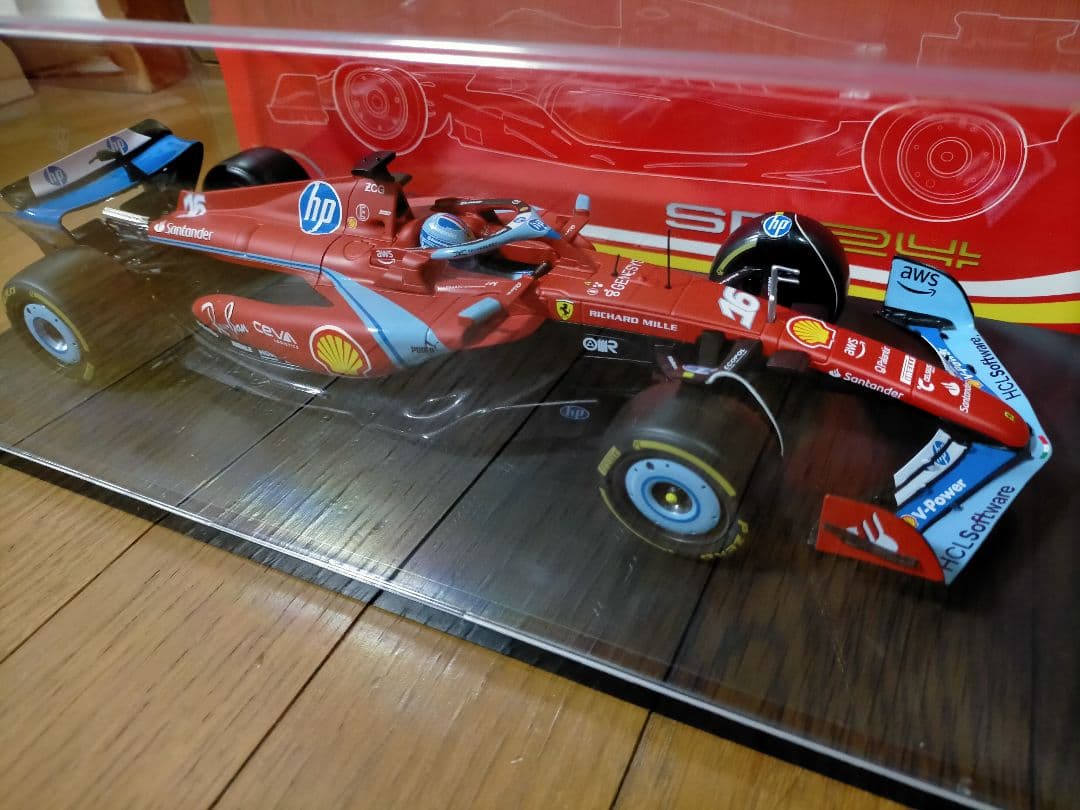 ブラーゴ 1/18 フェラーリ F1 SF-24 ルクレール 2024 ケース付