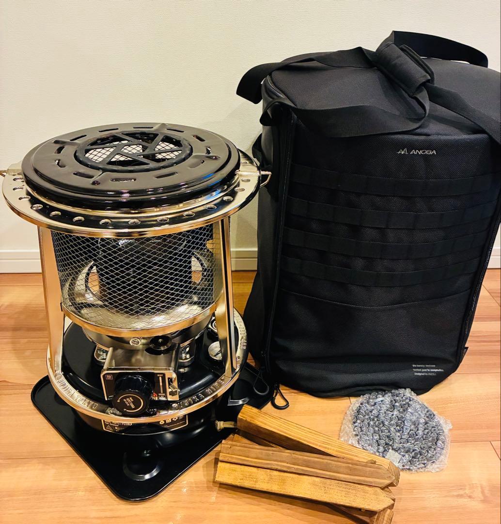 フジカハイペット黒 反射板付き　ガレージブランドカスタム　ストーブケース付き